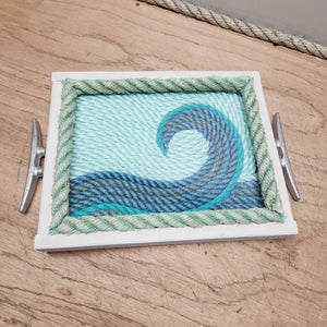 8x12in Blue Curl Serving Tray