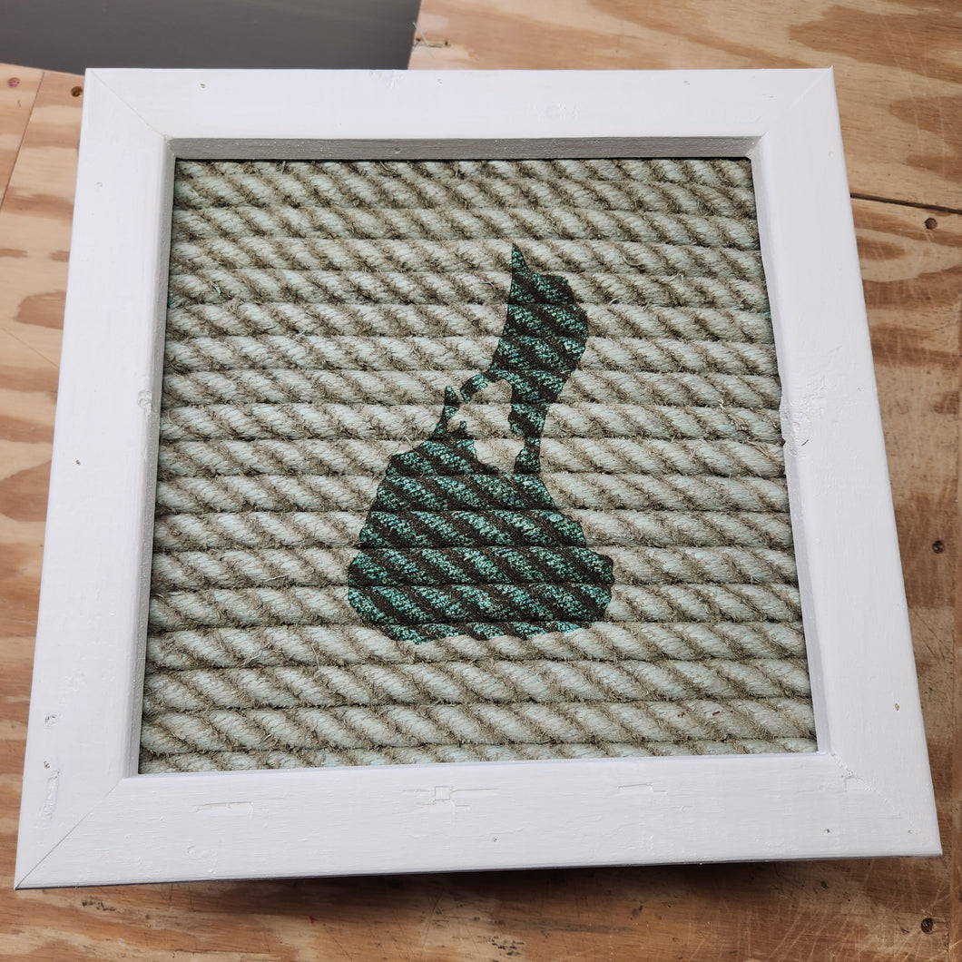 12x12in Laser Etched Block Island