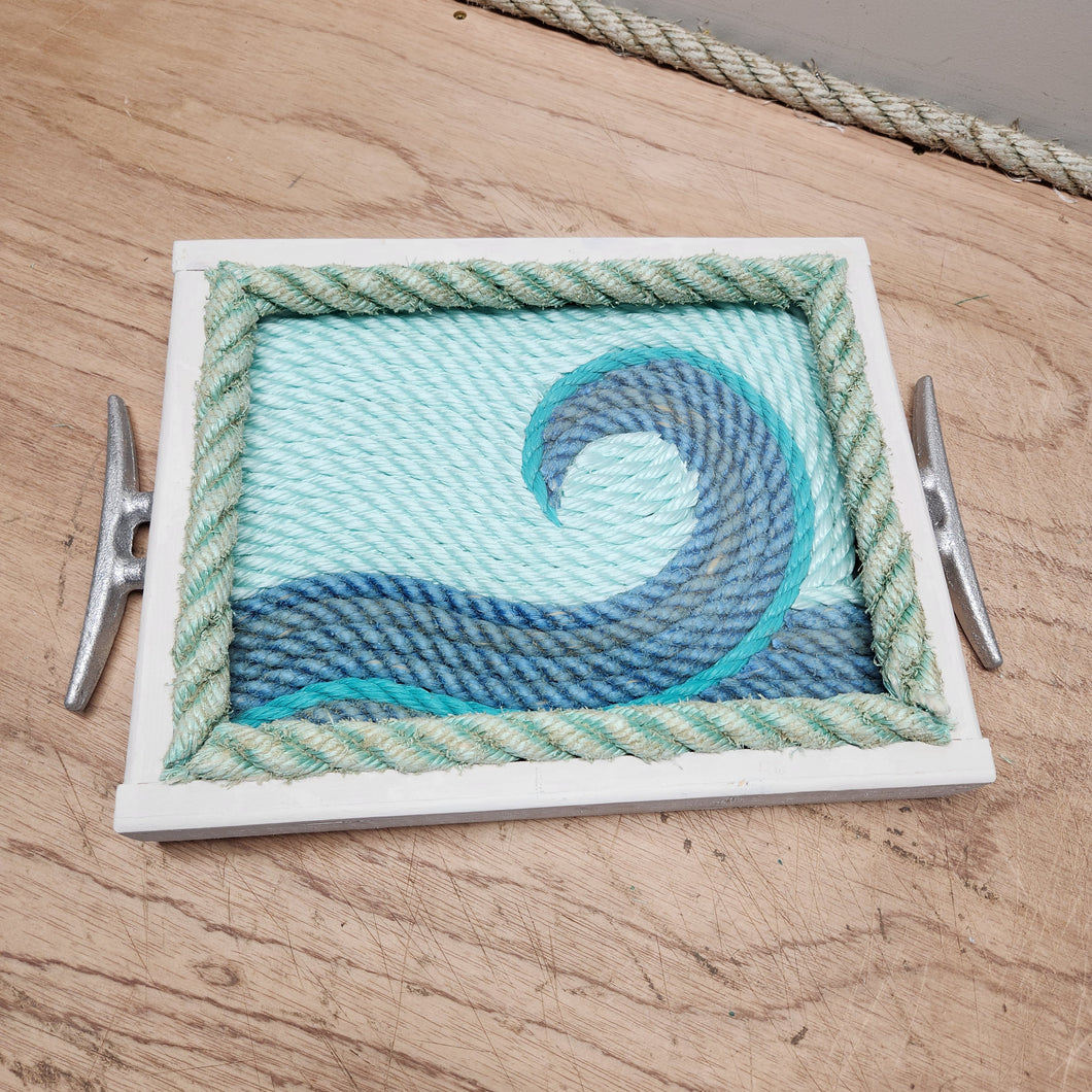 8x12in Blue Curl Serving Tray