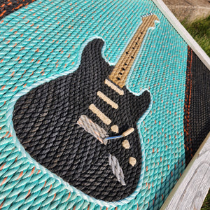 24x36in Black Fender Stratocaster