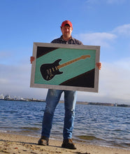 Load image into Gallery viewer, 24x36in Black Fender Stratocaster
