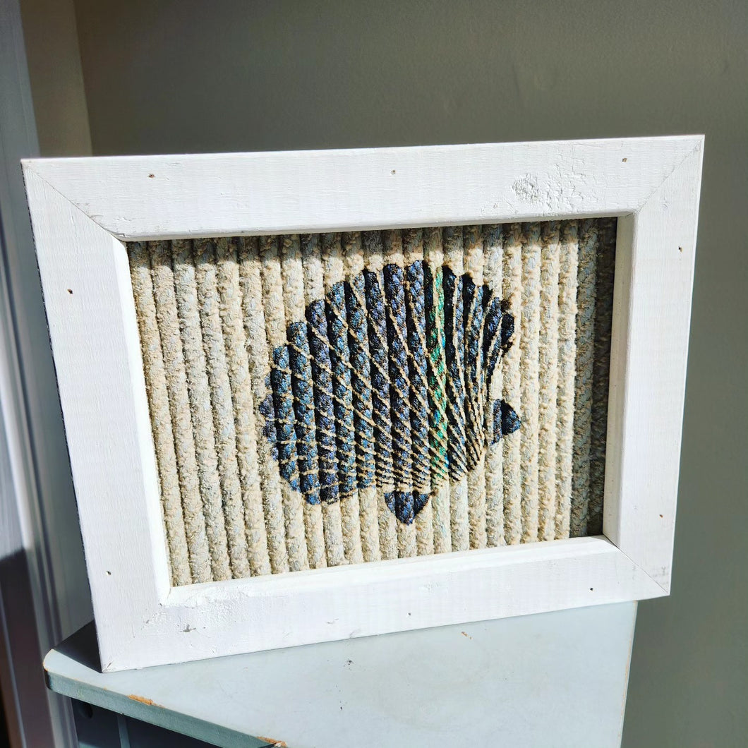 8x12in Laser Etched Scallop Shell