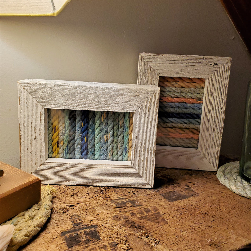 5x7in Framed Recycled Fishing Rope